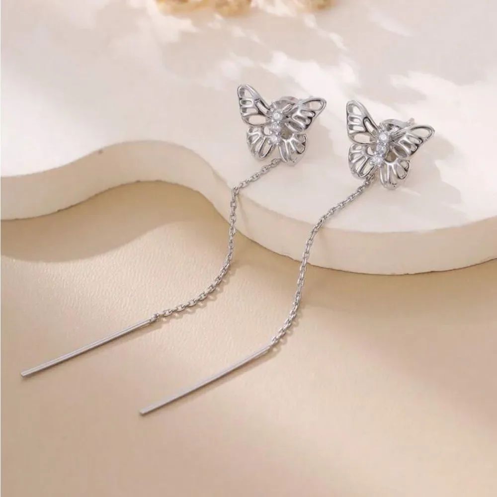 Butterfly Drop Earrings #2004 - Picture 2 of 7